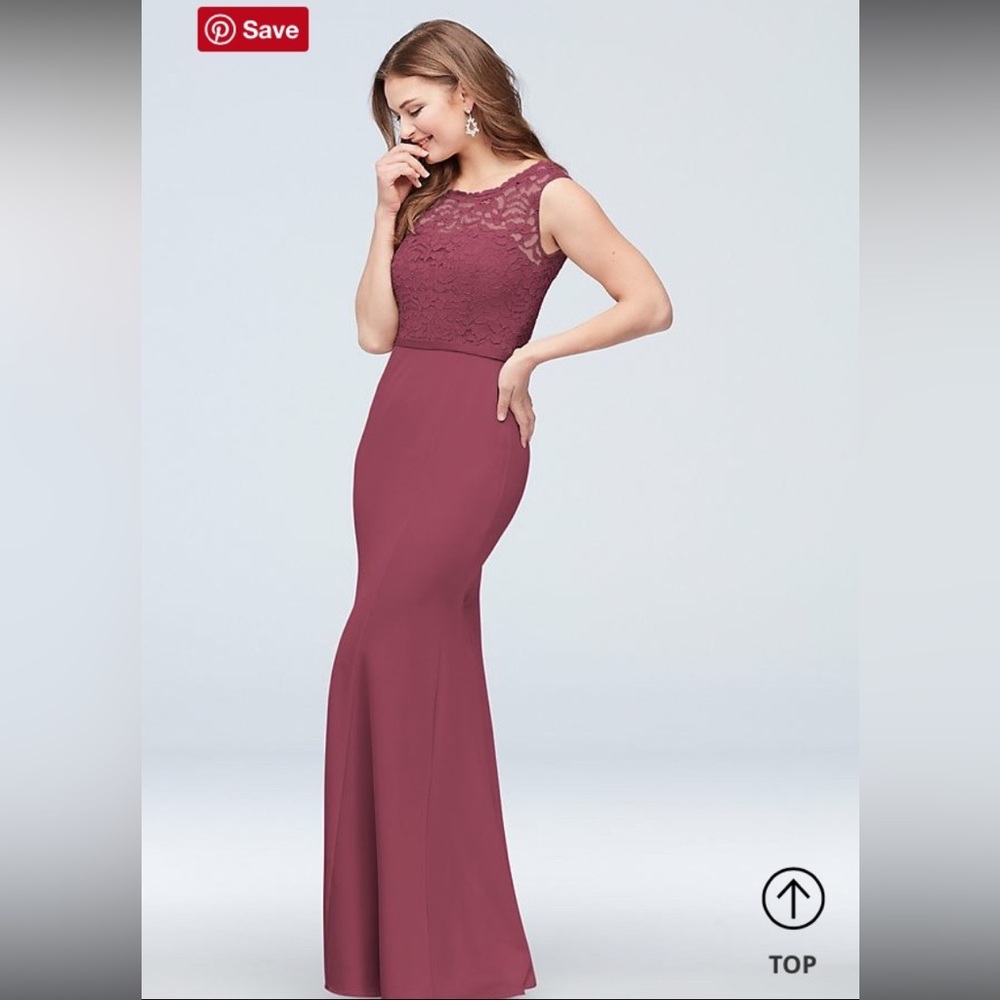 David's Bridal Marv Lace Prom Dress